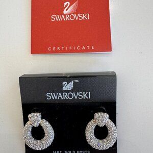 Swarovski VTG 14K Gold Post Earrings